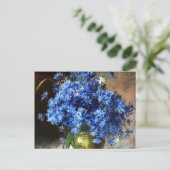 美しい青いコーンフラワー ポストカード (スタンド正面)