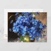 美しい青いコーンフラワー ポストカード (正面/裏面)