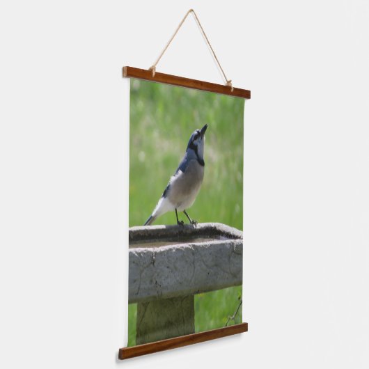 美しい青いジェイぶら下がったのタペストリー 吊り下げ型タペストリー (傾斜あり)