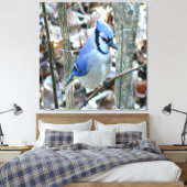 美しい青いジェイ キャンバスプリント (インサイチュ (寝室))