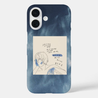 美しい青いスマホケース iPhone 16ケース