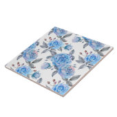 美しい青いバラ タイル (側面)