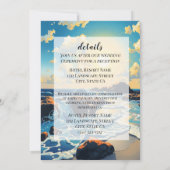 美しい青いビーチ 招待状 (裏面)
