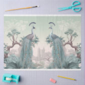 美しい青いピーコック 薄葉紙 (クラフト)