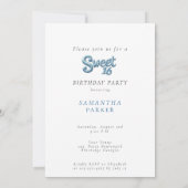 美しい青いボールルーム 招待状 (裏面)