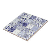 美しい青いモザイク地中海のパターン タイル (側面)