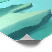 美しい青いラグーン ポスター (角)