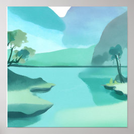 美しい青いラグーン ポスター