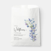 美しい青いワイルドフラワーの赤ちゃんシャワー フェイバーバッグ (正面)