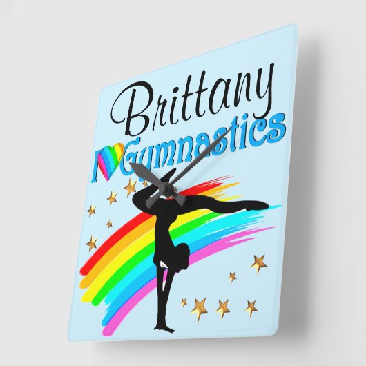 美しい青い体パーソナライズされた操時計 スクエア壁時計 (傾斜)