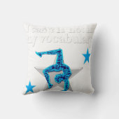 美しい青い体感動的操デザイン クッション (裏面)