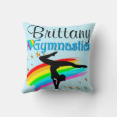 美しい青い体操用パーソナライズされた枕 クッション (裏面)