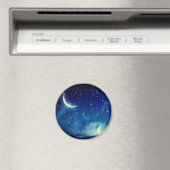 美しい青い夜空と三日月   マグネット (インサイチュ (食洗機))