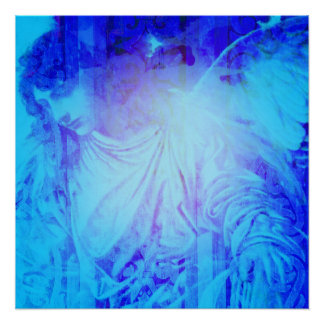 美しい青い天使の保護と許し ポスター