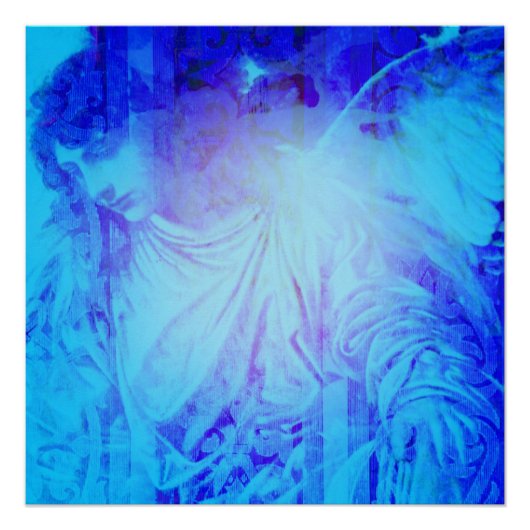 美しい青い天使の保護と許し ポスター (正面)