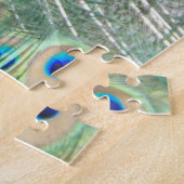 美しい青い孔雀の羽 ジグソーパズル (側面)