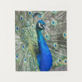 美しい青い孔雀の羽 タペストリー (正面)