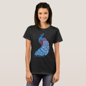 美しい青い孔雀 Tシャツ (正面フル)