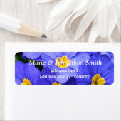 美しい青い庭の花ファミリー住所 シール (インサイチュ)