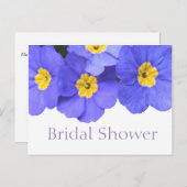 美しい青い庭の花ブライダルシャワー インビテーションポストカード (正面/裏面)