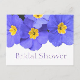 美しい青い庭の花ブライダルシャワー インビテーションポストカード