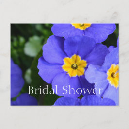 美しい青い庭の花ブライダルシャワー インビテーションポストカード