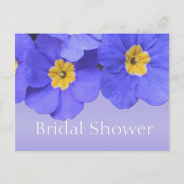 美しい青い庭の花ブライダルシャワー インビテーションポストカード
