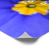 美しい青い庭の花。ザロードズ祈りの言葉 ポスター (角)