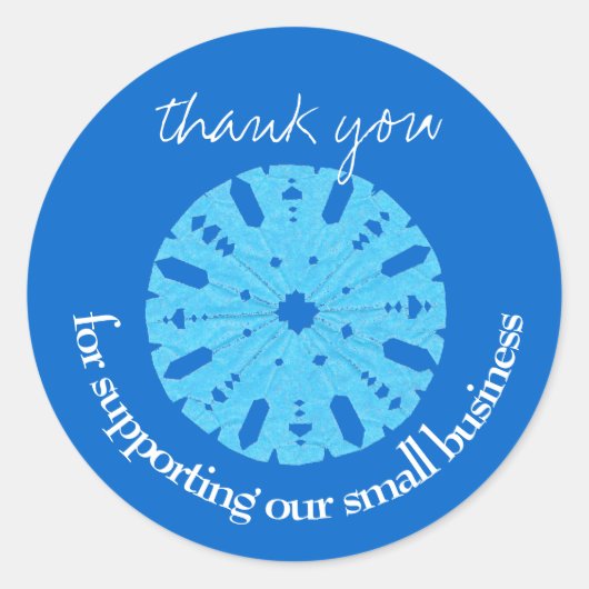 美しい青い感謝してい客様 ラウンドシール (正面)