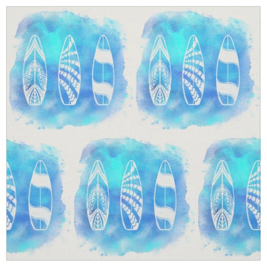 美しい青い水の色の水サーフボードアート ファブリック (見本)
