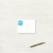 美しい青い水の色の水サーフボードアート ポストイット (デスク上)