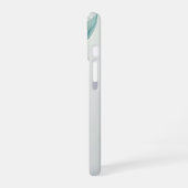 美しい青い水彩画の飛ぶ鳥のiPhoneケース iPhone 16ケース (左側面)