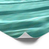 美しい青い水滴の波紋を落ち着かせるポスター ポスター (角)