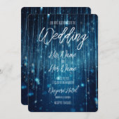 美しい青い流星シャワー 招待状 (正面/裏面)