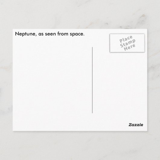 美しい青い海王星、宇宙、NASAから見た ポストカード (裏面)