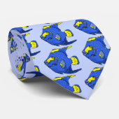 美しい青い熱帯産のオウム魚 ネクタイ (ロール)