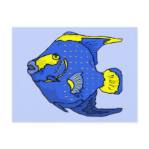 美しい青い熱帯産のオウム魚