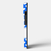 美しい青い白いハートの柄とあなたの名前 Case-Mate iPhoneケース (裏面 / 左)