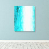 美しい青い白い色彩の鮮やか海のキャンバス印刷 キャンバスプリント (インサイチュ (ウッドフロア))