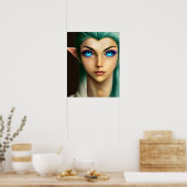 美しい青い目の妖精 ポスター (キッチン)