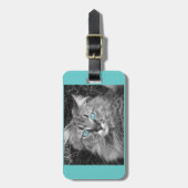 美しい青い目の猫 ラゲッジタグ (正面縦)