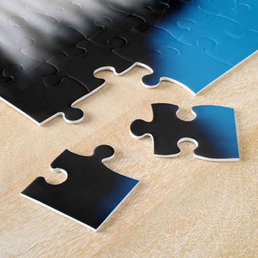 美しい青い目をした愛らしい子猫ポートレート ジグソーパズル (側面)