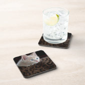 美しい青い目を持つクリームキッチン コースター (右側)