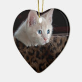 美しい青い目を持つクリームキッチン セラミックオーナメント (左)