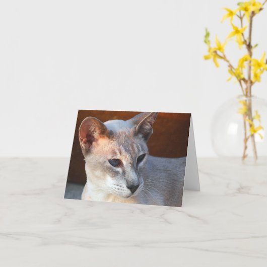 美しい青い目 カード (黄色い花)