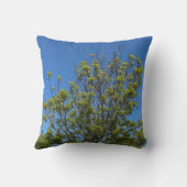 美しい青い空の写真の背の高い灰の木 クッション (裏面)