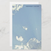 美しい青い空の雲 便箋 (正面/裏面)