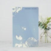 美しい青い空の雲 便箋 (スタンド正面)