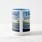 美しい青い空エレミパーソナライズされたヤ29:11 ツートーンマグカップ (中央)