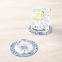 美しい青い紫の水色の復活祭 ラウンドペーパーコースター